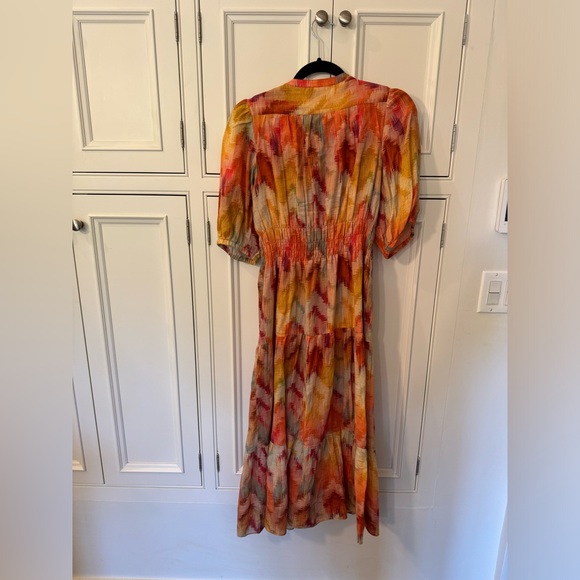 Ba&sh Anissa Chevron Midi Dress size S - Picture 5 of 15